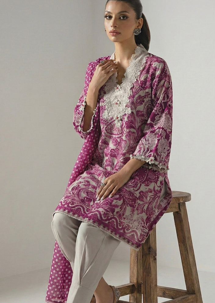 Sana Safinaz Embroidered Lawn Suits Unstitched 2 Piece